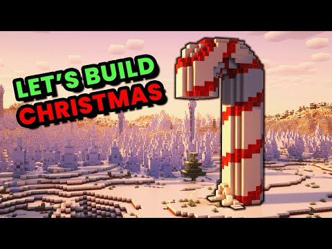 Minecraft Christmas Build Ideas, Candy Cane - Let's Build Xmas Day 1