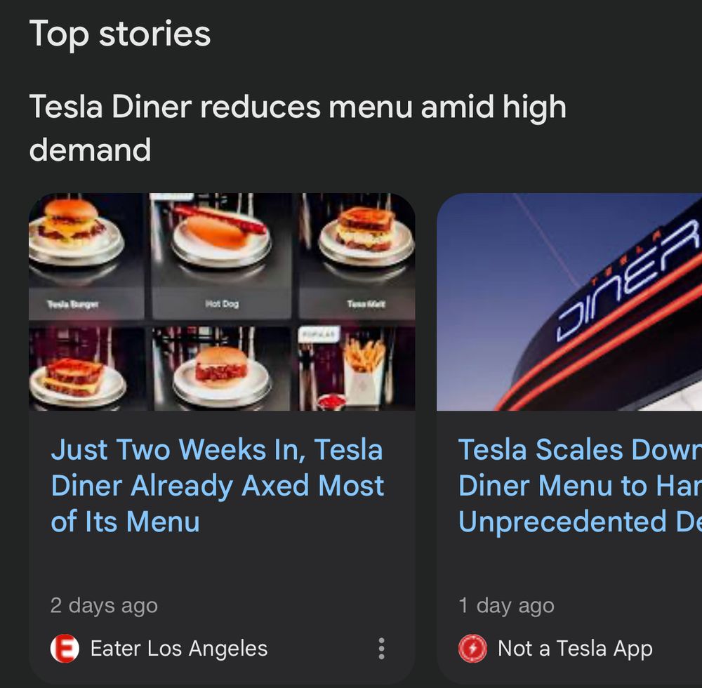 Numerous media sites reporting that Tesla is axing most of its menu.
