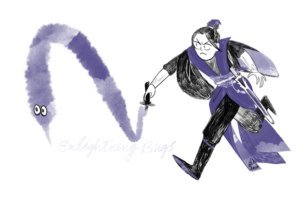Jiang Cheng zidian worm on a string