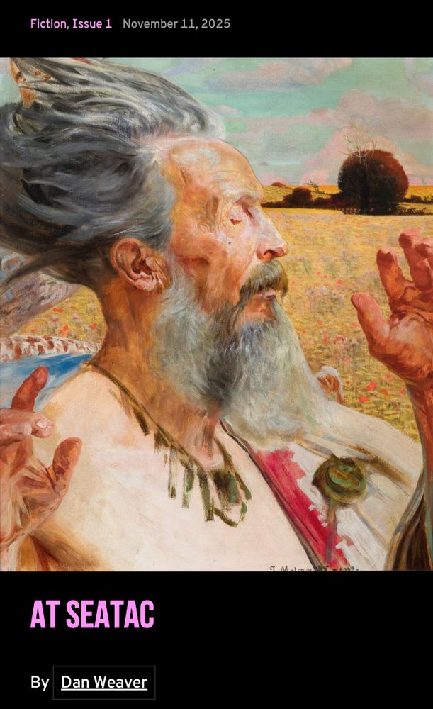 Screenshot of the story At SeaTac by Dan Weaver on Twisted Tongue Press