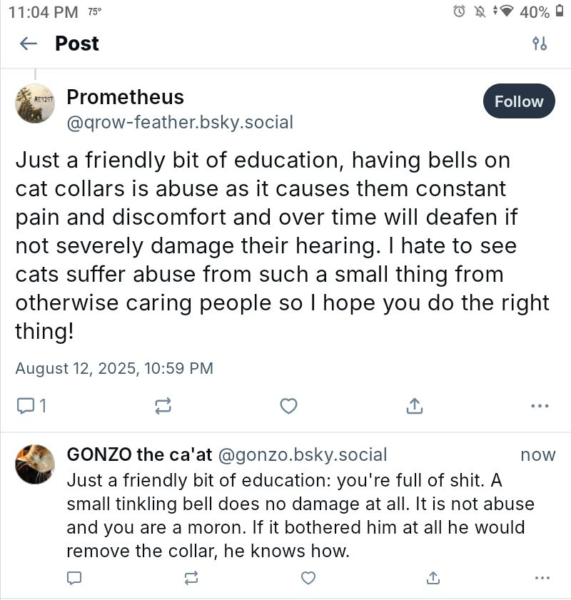 Dumbass claiming collar bells cause deafness 