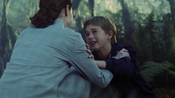 shot from A.I.: Artificial Intelligence, when David is abandoned by his mother in the forest 