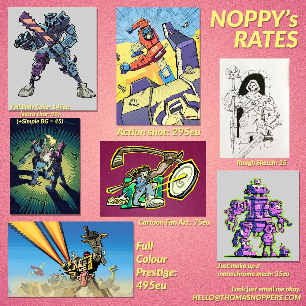 An overview of various rates for various types of projects. Mostly mecha stuff.