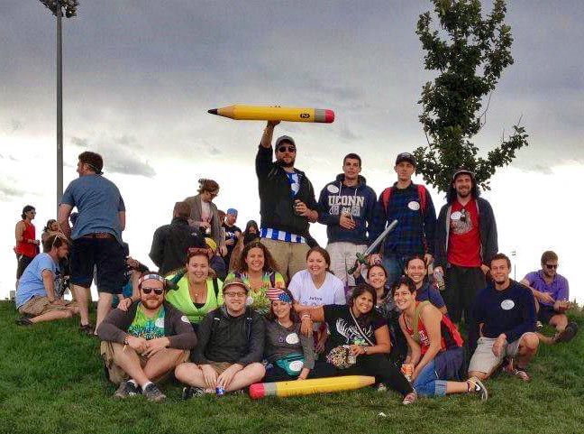 A group of us hanging out on the grassy knoll outside of Dick’s sometime between 2014-2016.