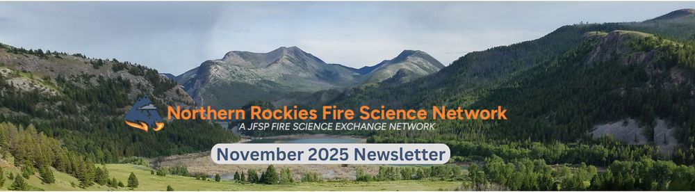 Mountain backdrop with NRFSN logo and text saying November 2025 Newsletter