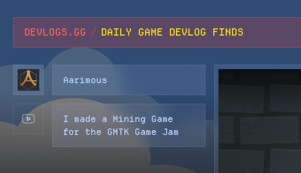 Screenshot of a video page for @devlogs.gg