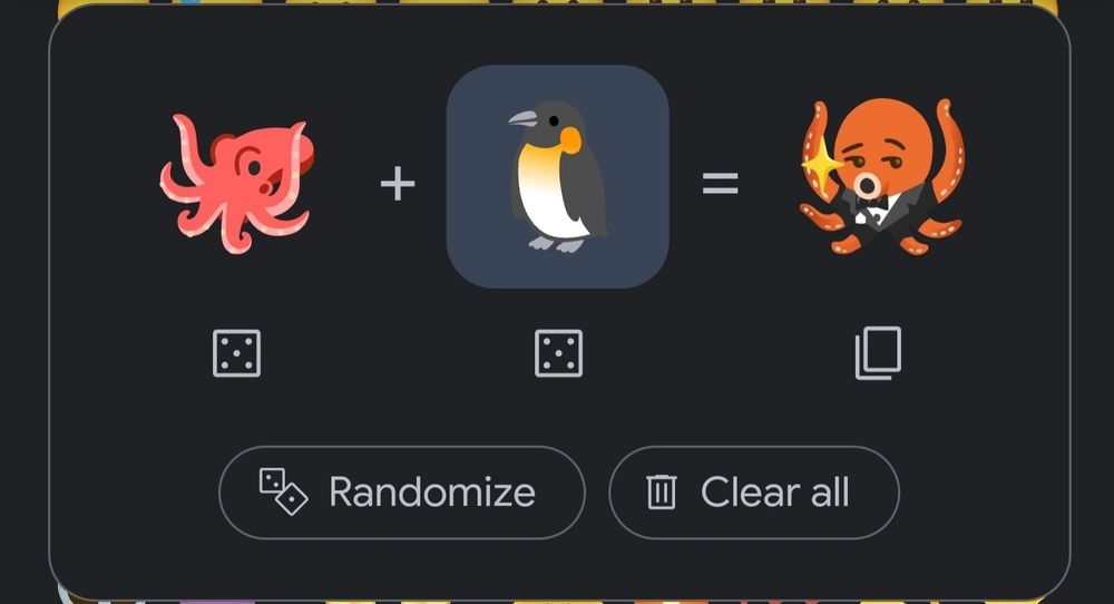 Octopus plus penguin equals fancy octopus in a tux