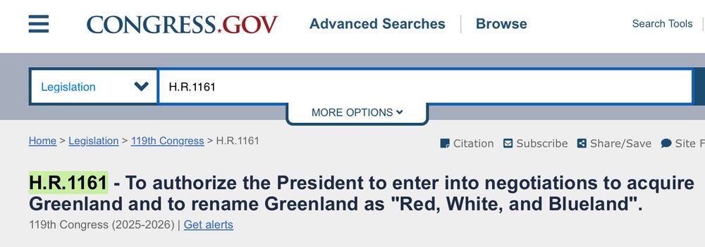 The text of a U.S House proposed resolution to authorize trump to acquire Greenland and rename it “Red White and Blueland”. 