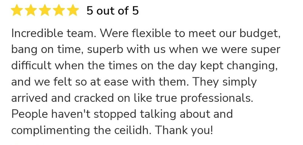 Lovely to start the year with another positive review 😍
