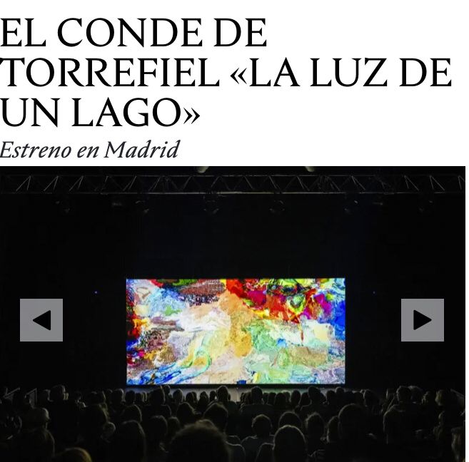 Cartel de la obra La luz de un lago, de El Conde de Torrefiel.