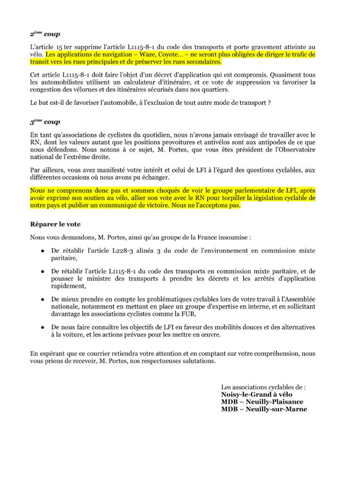 Lettre au député Thomas Portes