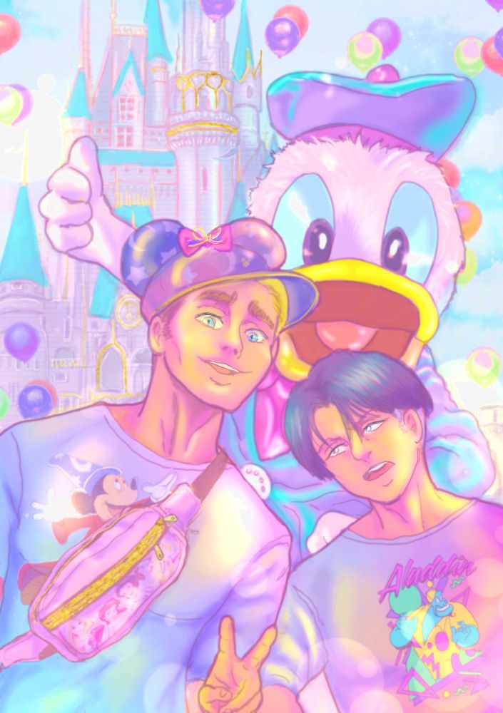 levi ackerman and erwin smith at disney