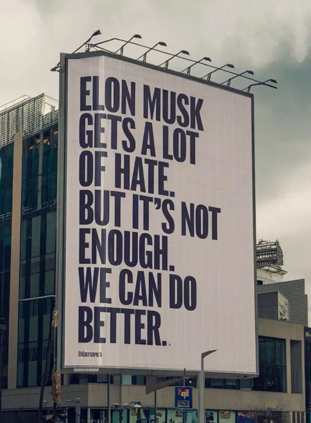 ELON MUSK
GETS A LOT OF HATE.
BUT IT'S NOT ENOUGH.
WE CAN DO BETTER.