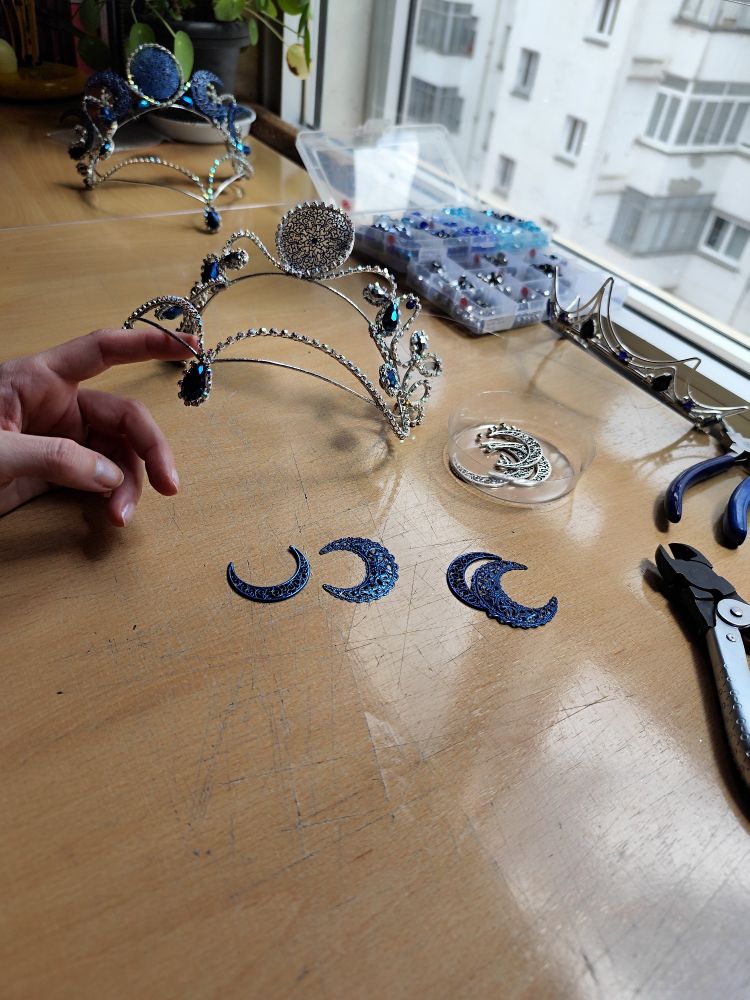A few moon crowns and tiaras that I've been working on these past couple days.