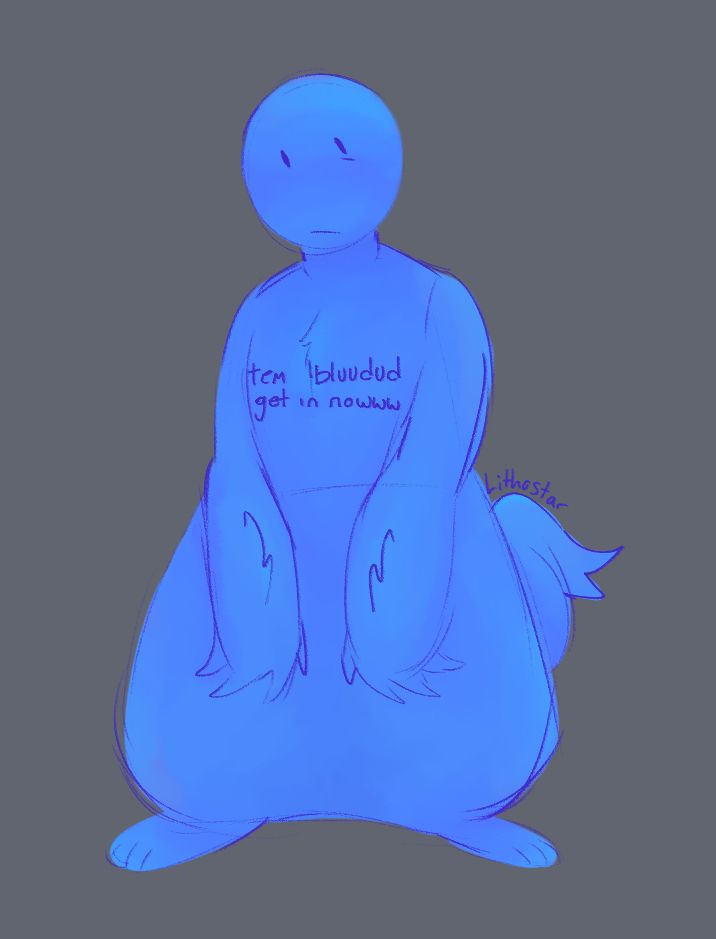 @mvshroo's design of bluudud from roblox forsaken in my art style.