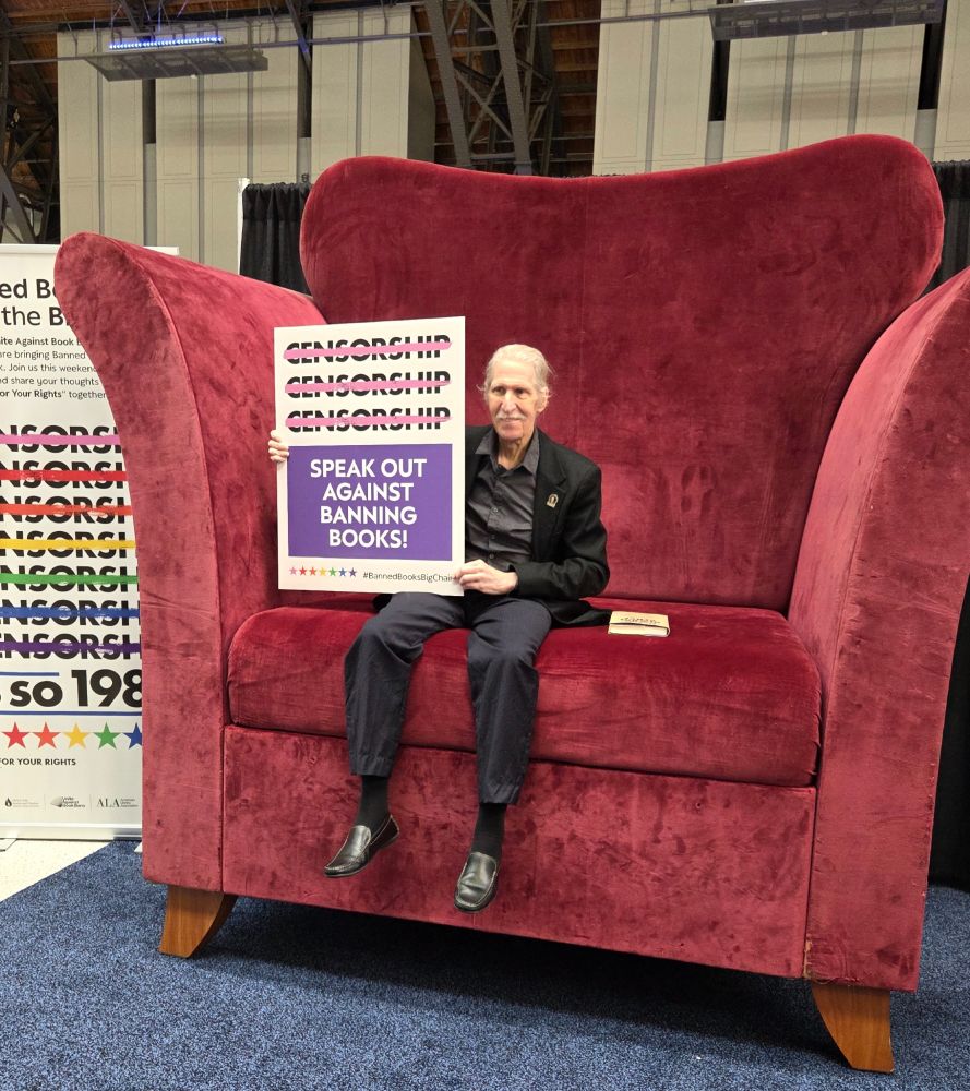 Author Judah Freed sitting in the "Big Chair"