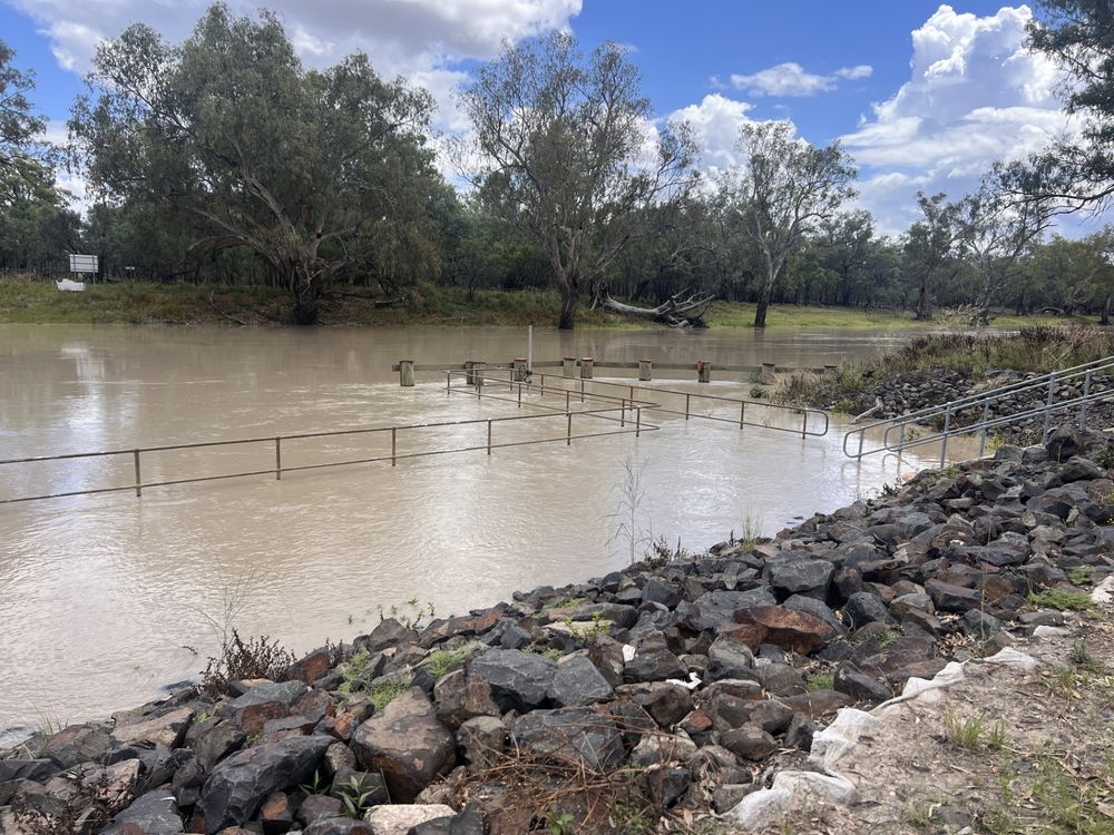 picture of the Walgett Weir taken today