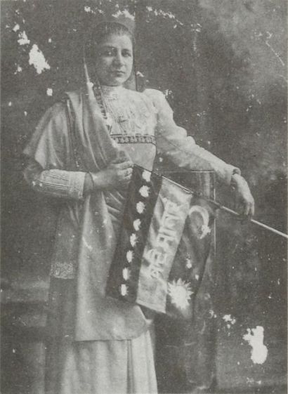 Indian revolutionary Madame Cama, 1907.
