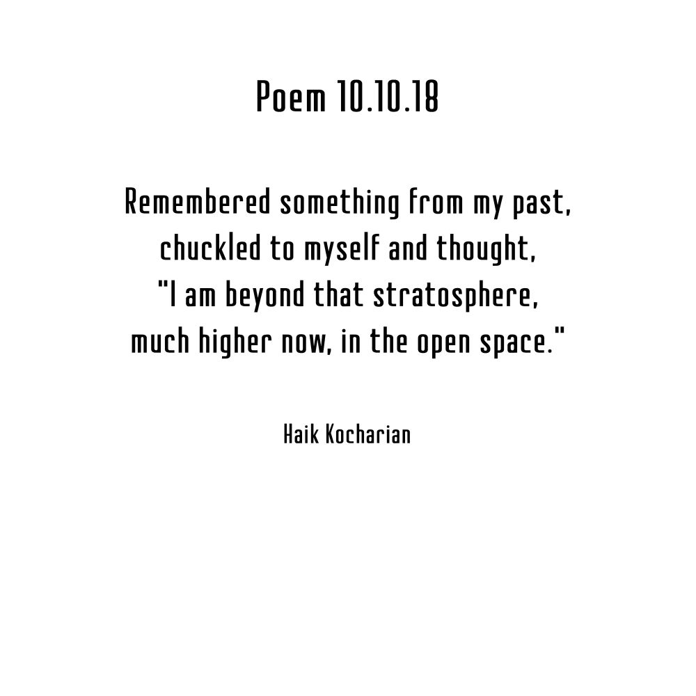 Poem 10.10.18 - Haik Kocharian poetry project | OpenSea