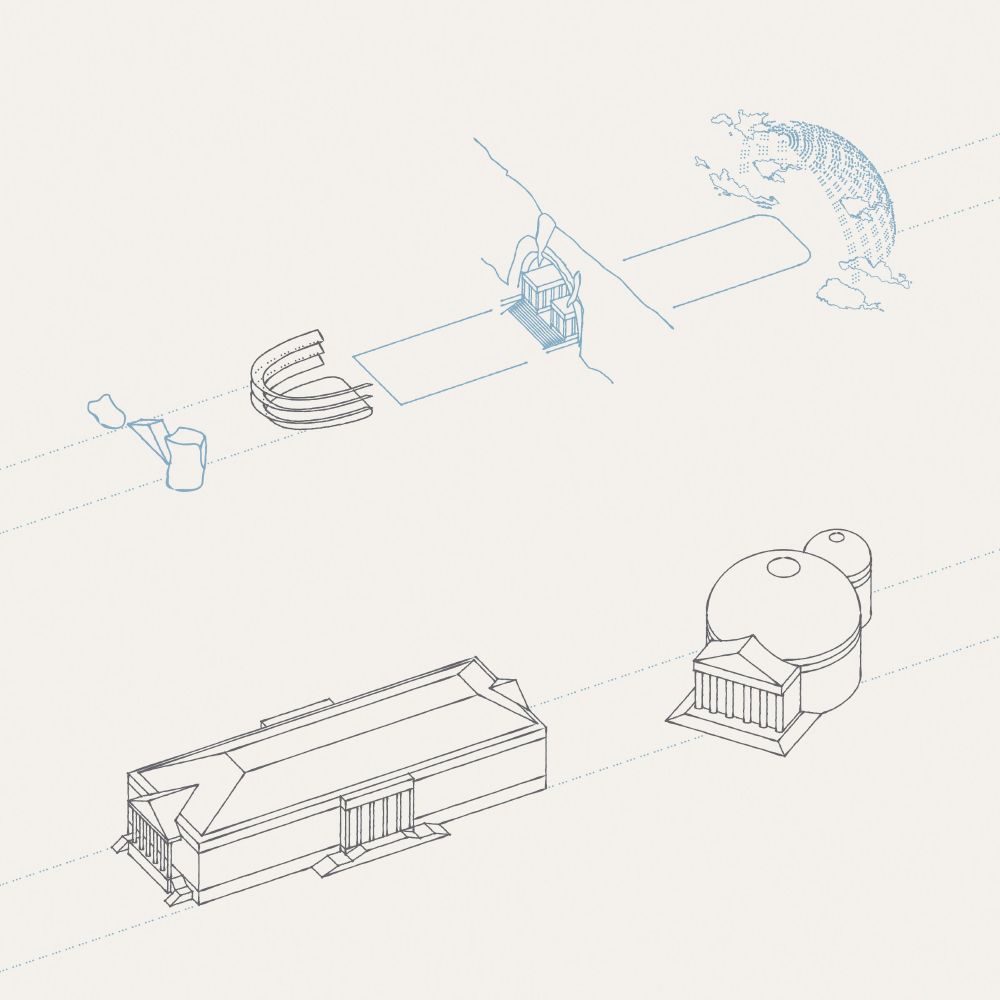 a diagram relating to KF Schinkel's design for the Star Hall of the Queen of the Night ca. 1815