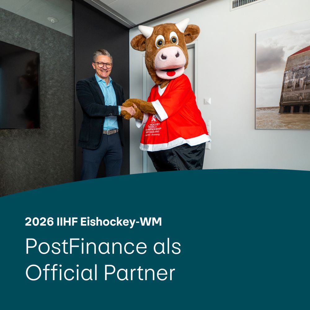2026 IIHF Eishockey-WM: PostFinance als Official Partner 