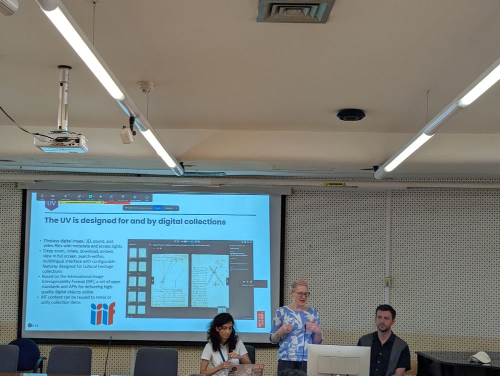"Radically inclusive software development for digital cultural heritage" a discussion around @universalviewer.io | @miaout.bsky.social , Saira Akhter, James Misson (speakers); Lanie Okorodudu, Erin Burnand