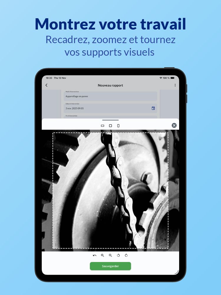 Montrez votre travail : Recadrez, zoomez et tournez vos supports visuels