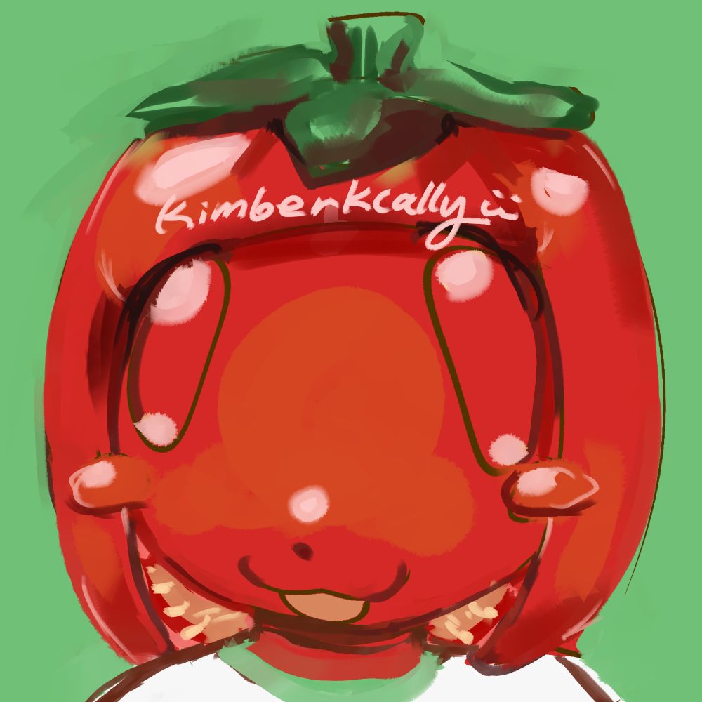 sketch of my persona with an inflated tomato head