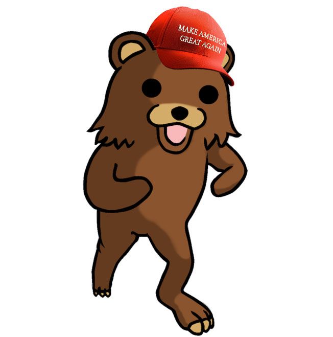 Magabear - the 4chan pedo bear meme with a maga hat