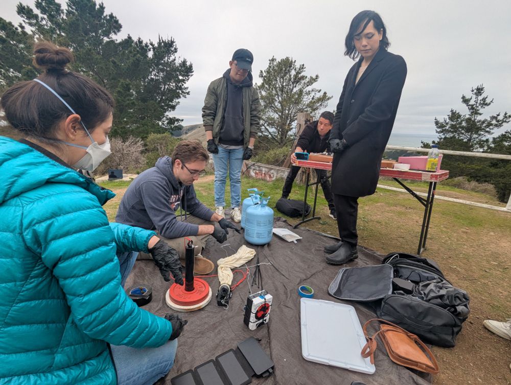 Spacebridge team attaching payload before inflating the balloon.