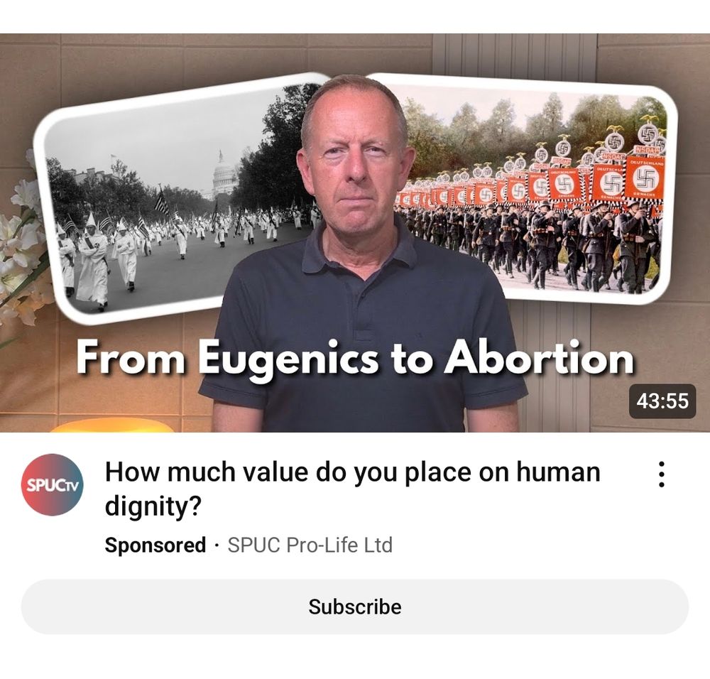 "from eugenics to abortion" from some scumbag YouTube channel