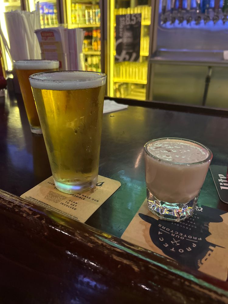 Two beers and a shot. 