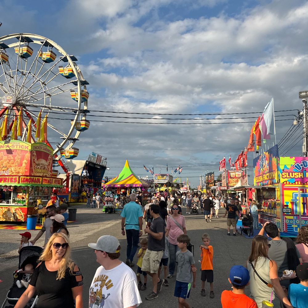 the midway at the New Jersey State Fair