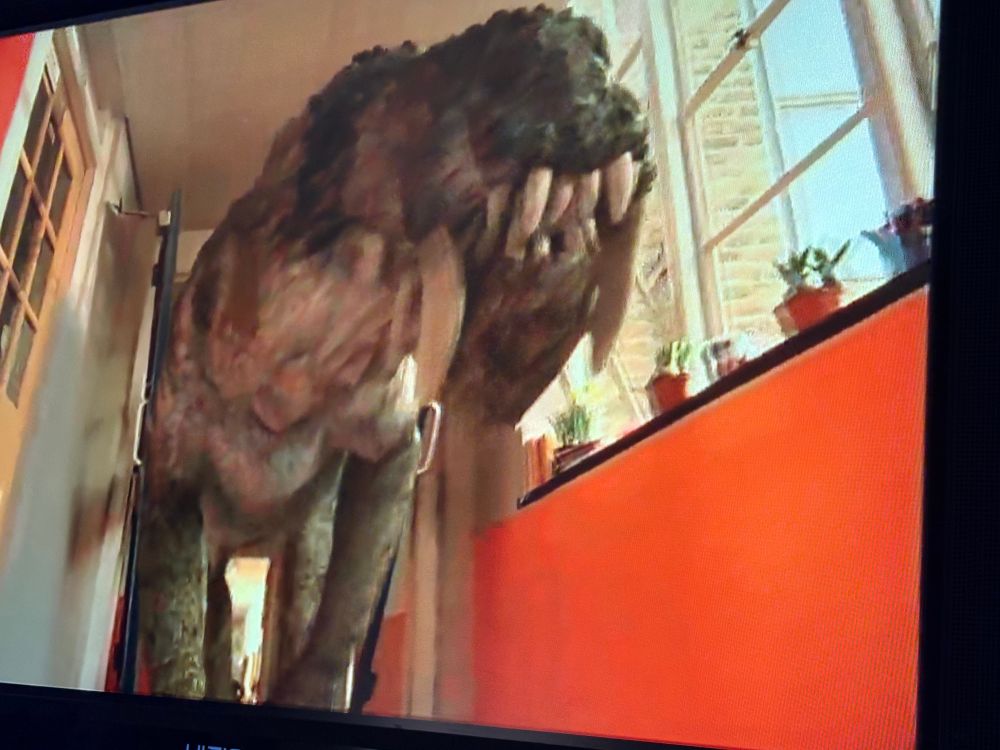 A shot of the Gorgonopsia from the first episode of Primeval, where it’s roaming through the hall of a school.