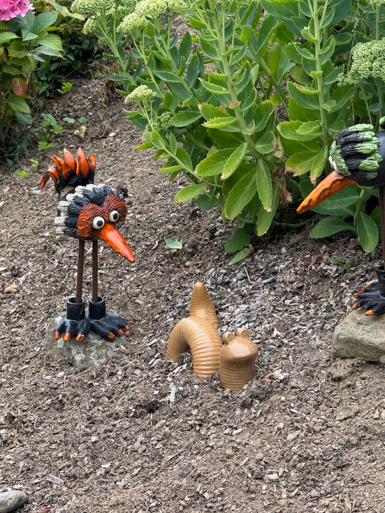 Décoration dans un jardin. 