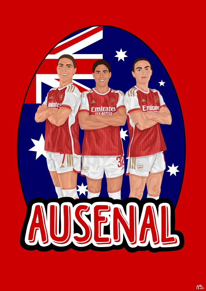 Ausenal 
Steph Catley, Kyra Cooney-Cross, Caitlin Foord