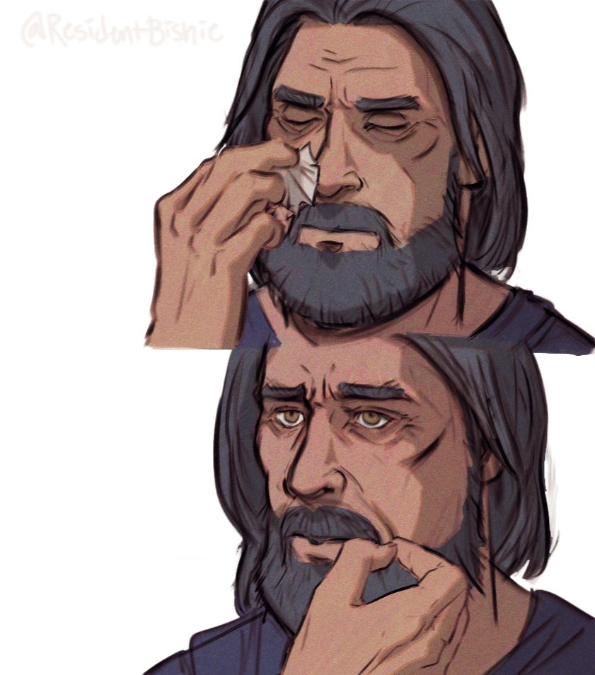 High King Emeric of the Greater Daggerfall Covenant is cleaning his face and getting prepared for the day
