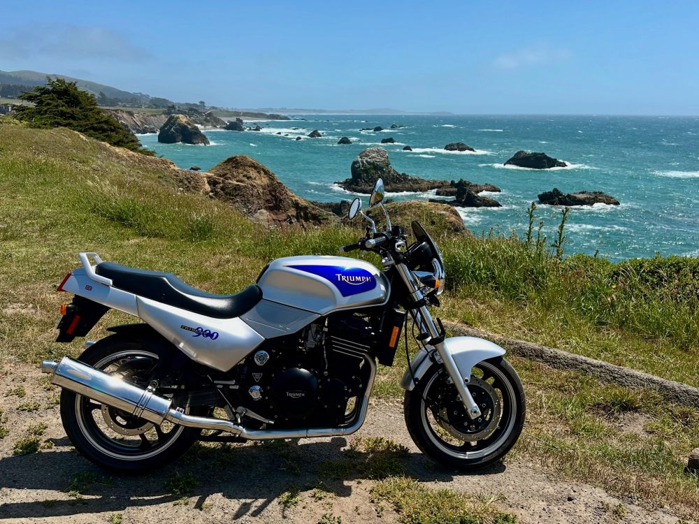 Triumph Trident 900 on Pacific Coast today 