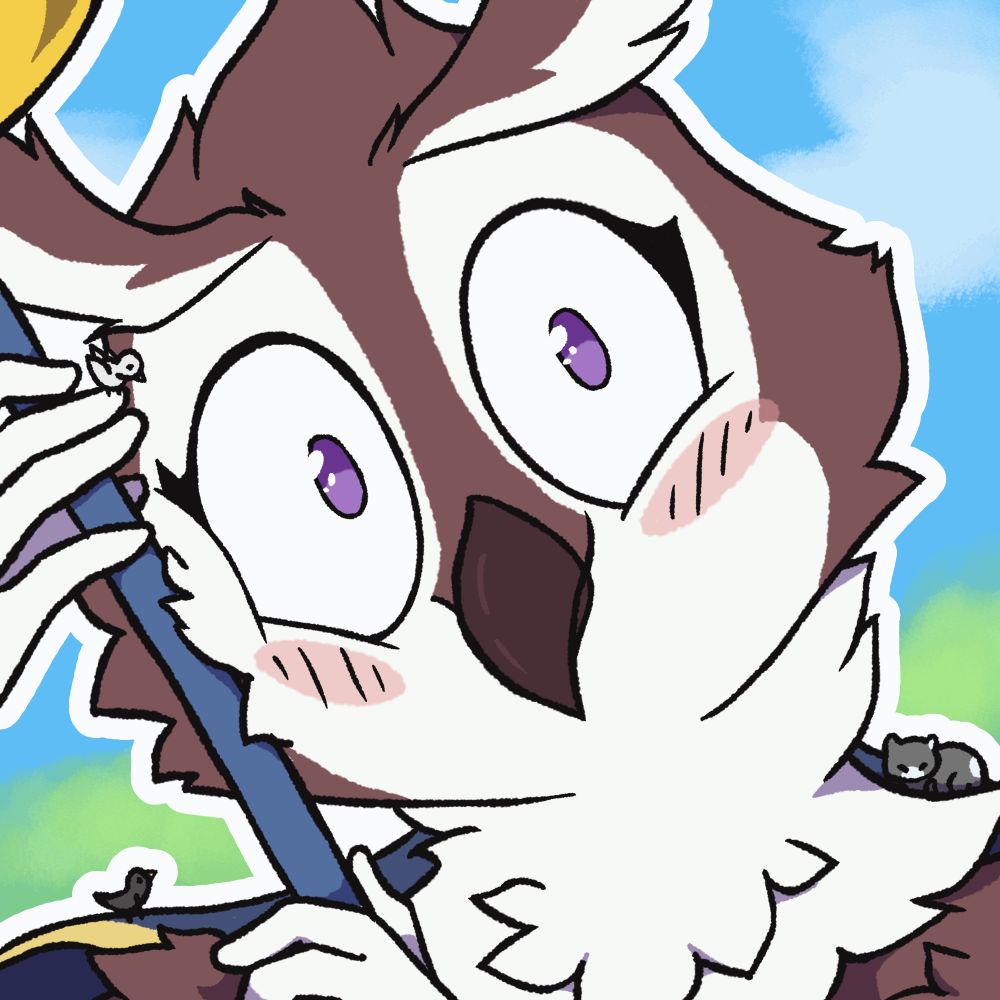 Digital illustrated icon of an anthropormophic character with a "boiling" animated effect. Commissioned by Suki