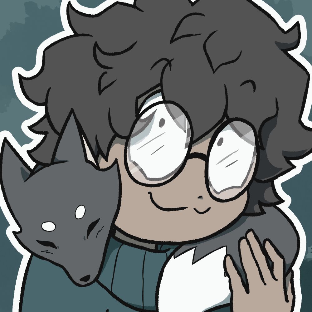 Digital illustrated icon of a cartoon character with a "boiling" animated effect. Commissioned by SodaPawp