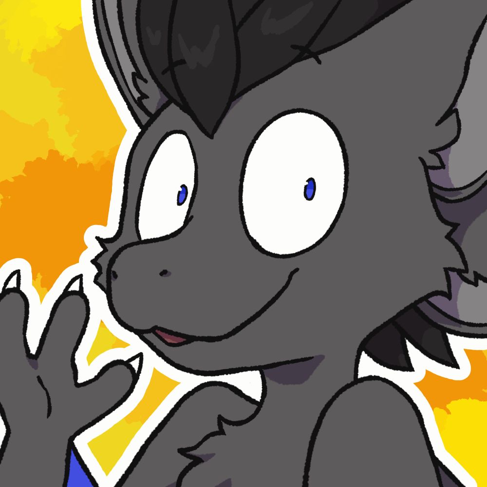 Digital illustrated icon of an anthropormophic character with a "boiling" animated effect. Commissioned by KillerAvecRage 