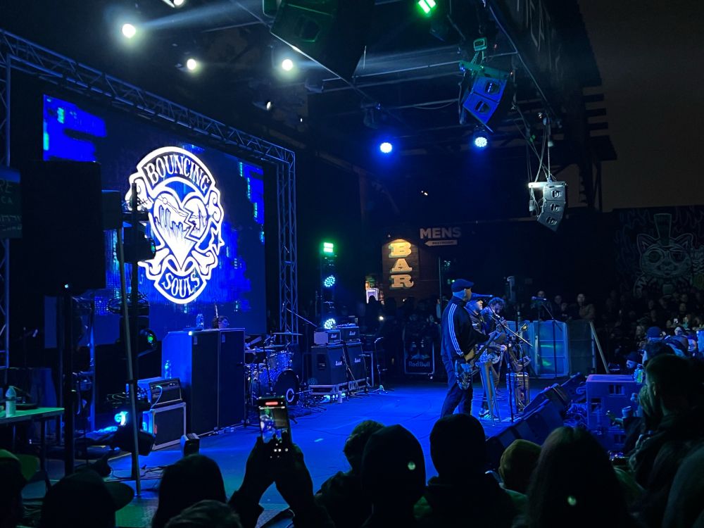 Bouncing souls perform on stage