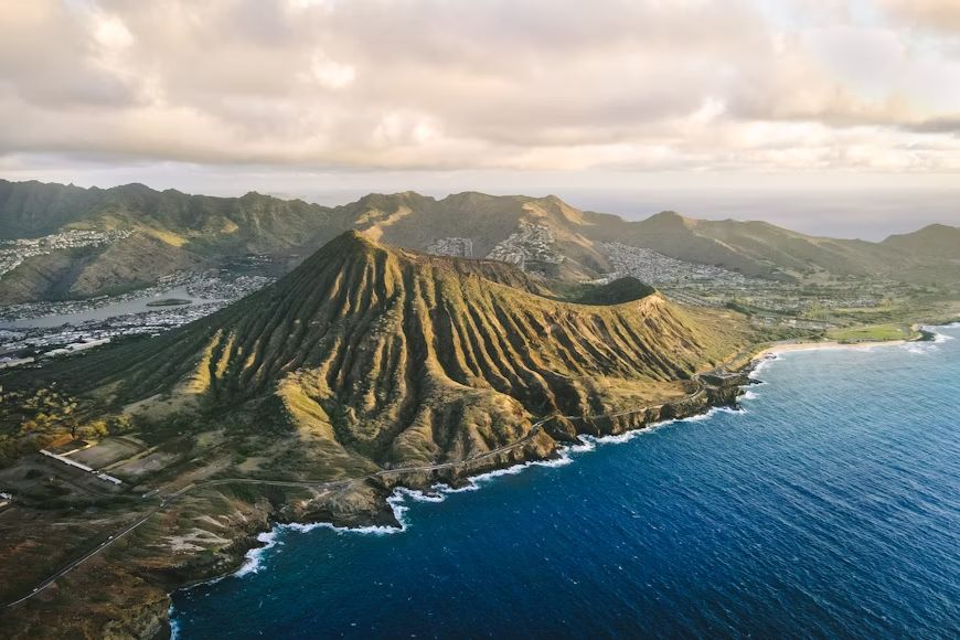 The craggy volcanic landscape of Hawaii - a photo by Peter Thomas on Unsplash.