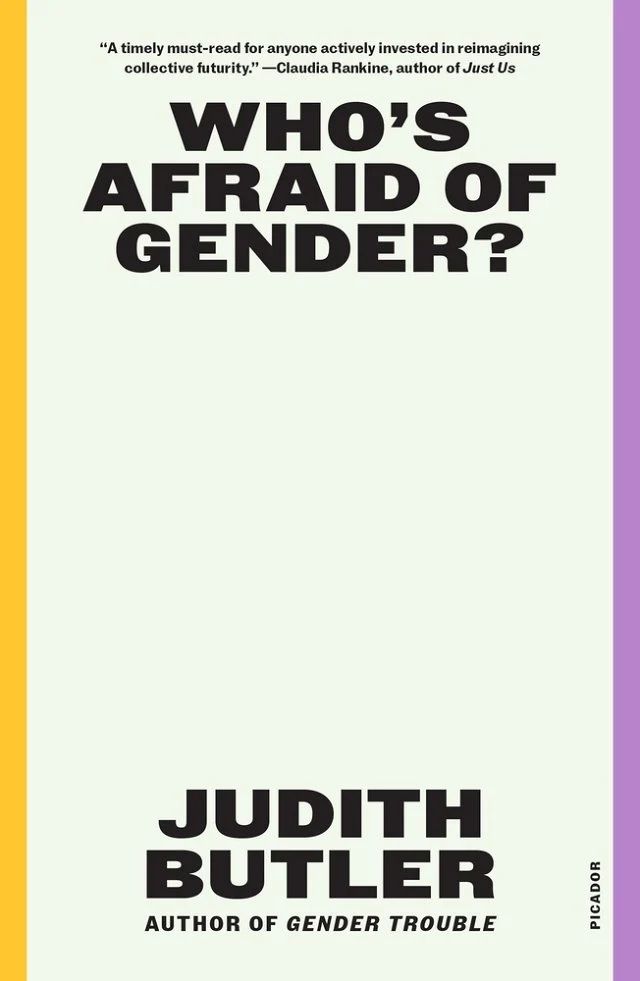 Cover of “who’s afraid of gender” by Judith Butler