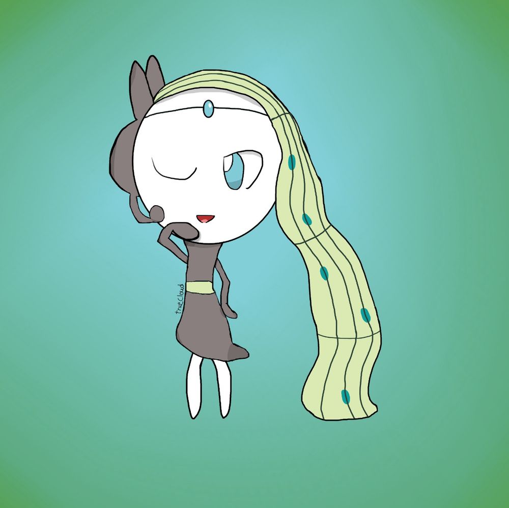 Meloetta posing cutely 💚🎼