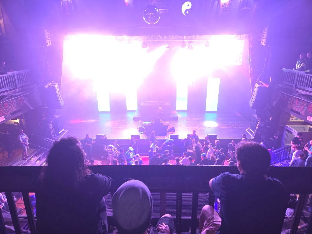 Stage shot of the DJ at Unreal Fest