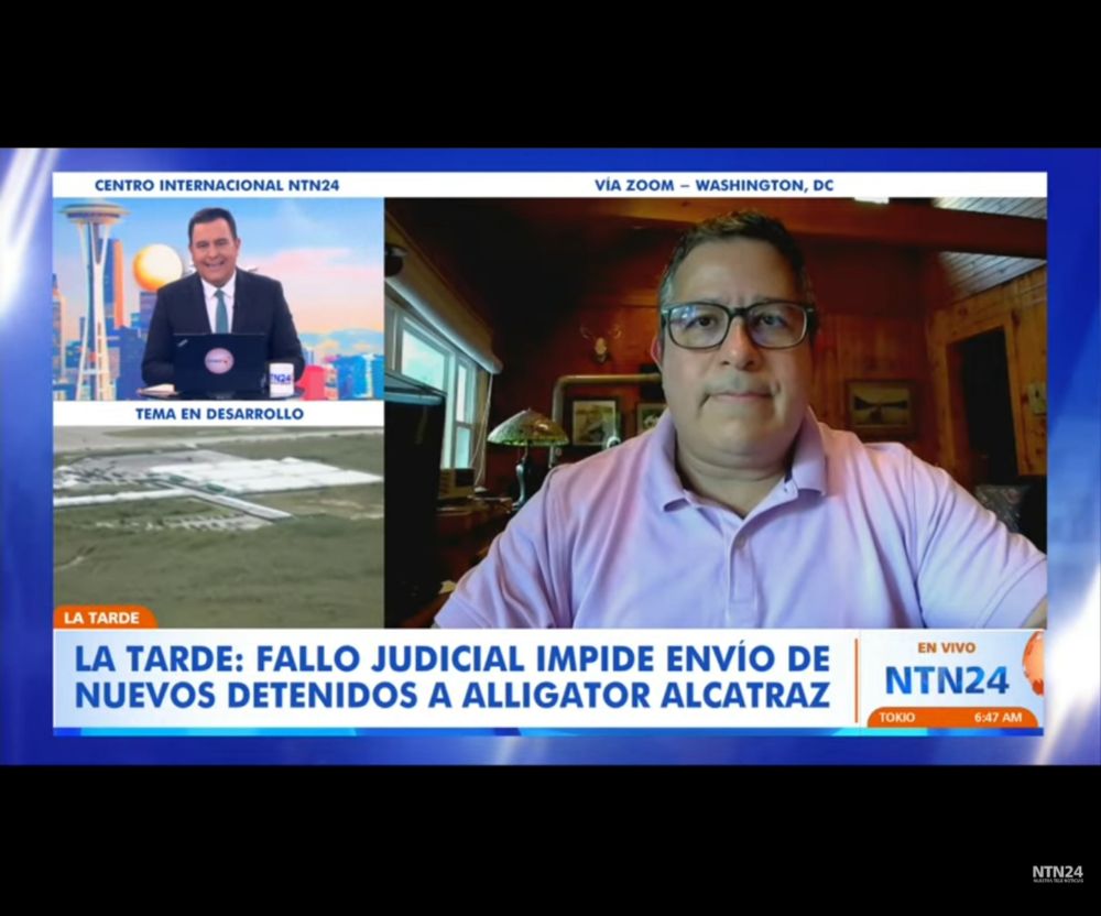 Speaking to La Tarde NTN24 about calls to close Alligator Alcatraz concentration camp in the Florida Everglades. 8-21-2025