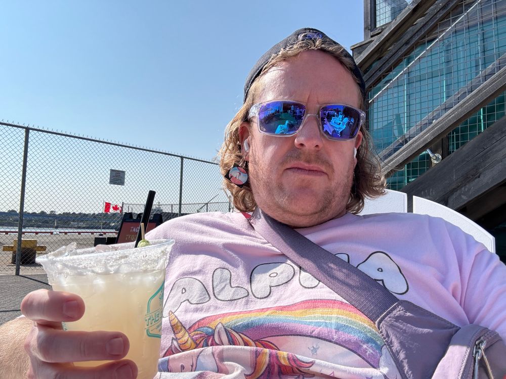 Me sitting in the sun with a margarita in hand 