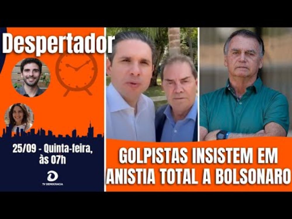Motta e centrão articulam para votar Anistia de Bolsonaro semana que vem. Lula retorna dos EUA. E +