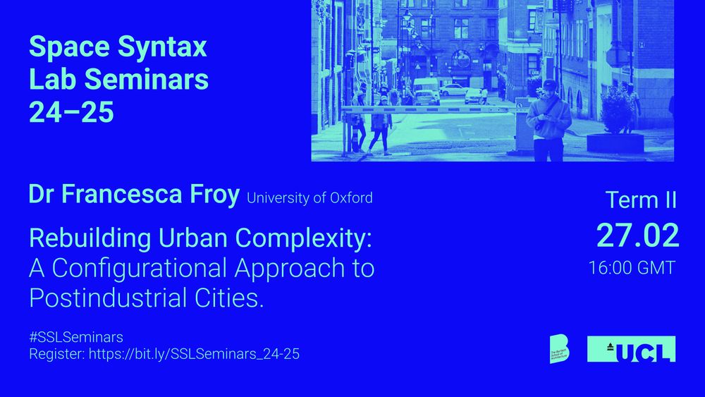 Seminar flyer including name, title, date and time as outlined in the post, as well as a photo of a street scene in Manchester.